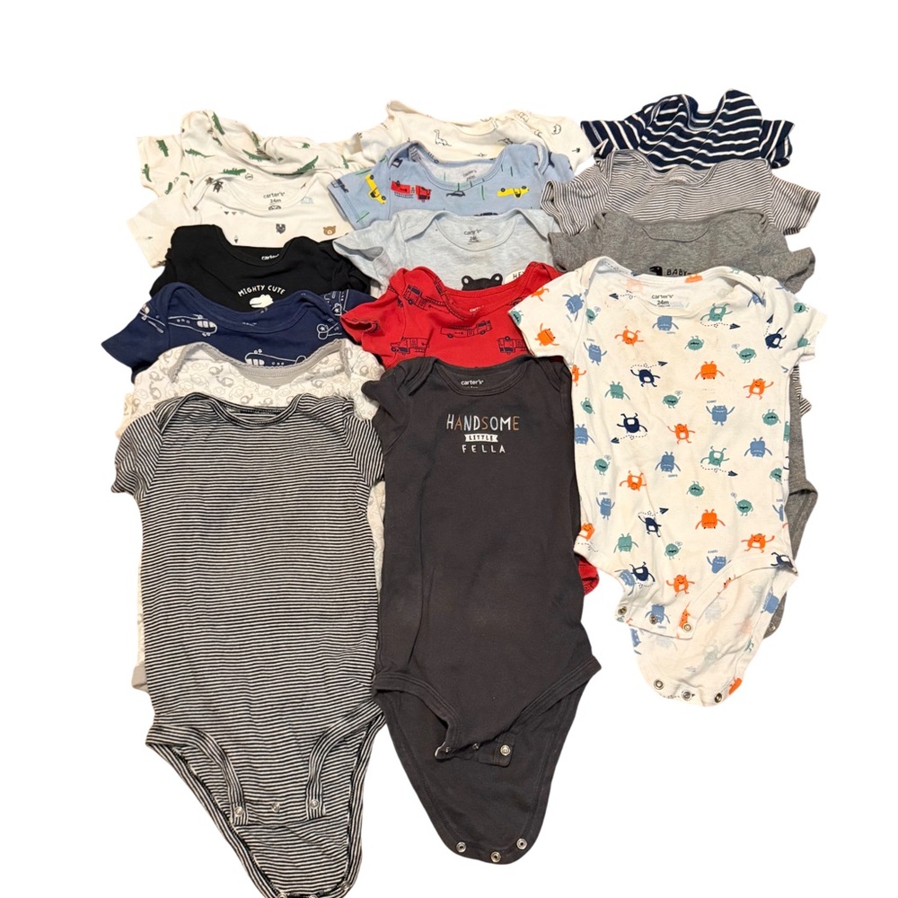 15 PCS. Bodysuits One Piece‎ Bundle For 2T (AB3)